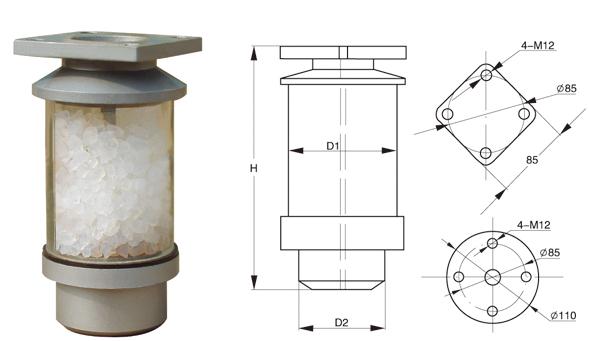 供應(yīng)雙呼吸吸濕器圖紙吸濕器尺寸及格 1公斤雙呼吸吸濕器圖紙吸濕器