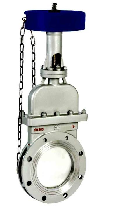 鏈輪式暗桿刀型閘閥圖片