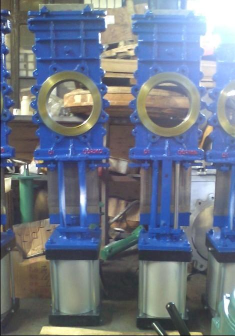 供應DCLZ673氣動耐磨插板閥，DCLZ673氣穿透式插板閥