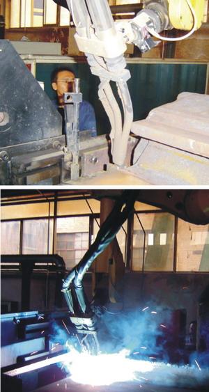 供應(yīng)煤機中部槽機器人雙絲MAG焊接系統(tǒng)