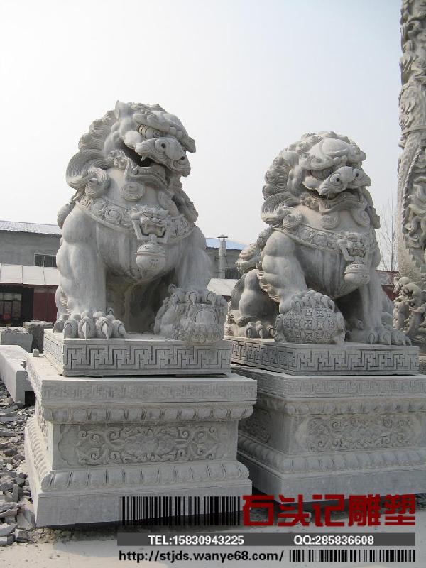 漢白玉石雕石獅子曲陽01圖片