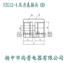 供应YZG12-4钢制压力表接头(B)钢制压力表接头B