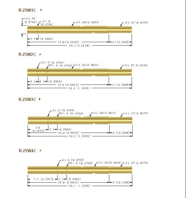 供應測試針中國探針P-25