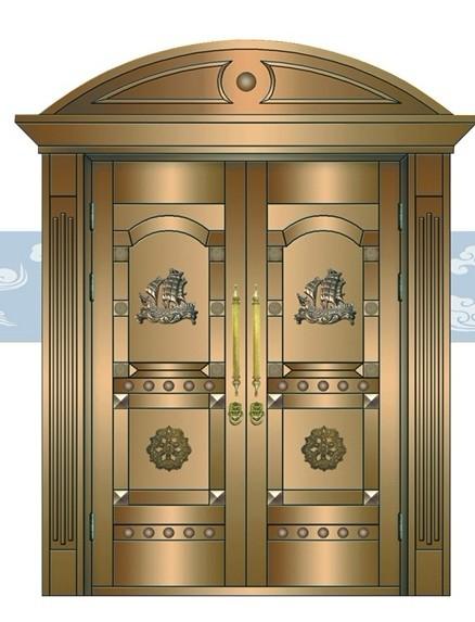 登封別墅銅門圖片