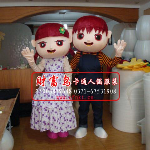 供應(yīng)鄭州財(cái)富鳥動(dòng)漫米老鼠卡通服裝演出人偶圣誕老人卡通服飾