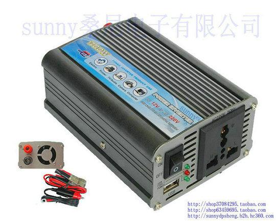 300W车载转换器12V转220V逆变器，带USB充电器