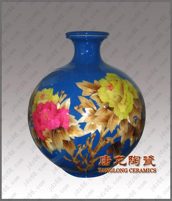 供應(yīng)年終禮品藝術(shù)酒瓶青花酒瓶