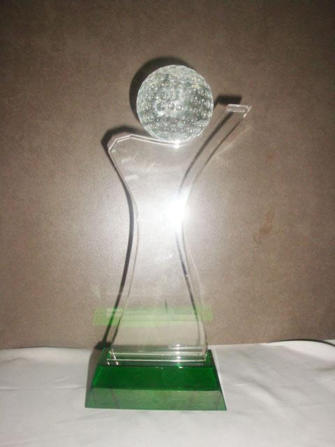 供應彩色水晶獎牌獎杯水晶工藝品