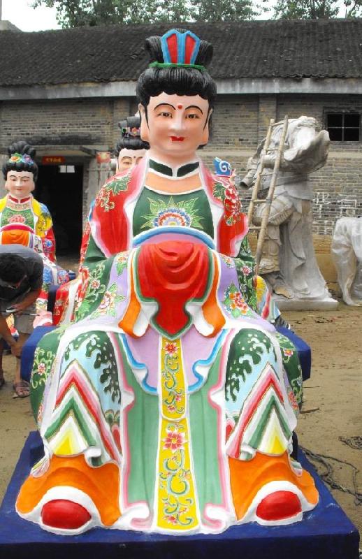 河南佛緣雕塑工藝廠供應(yīng)用于供奉的彩繪玻璃鋼玉皇大帝王母娘娘神像