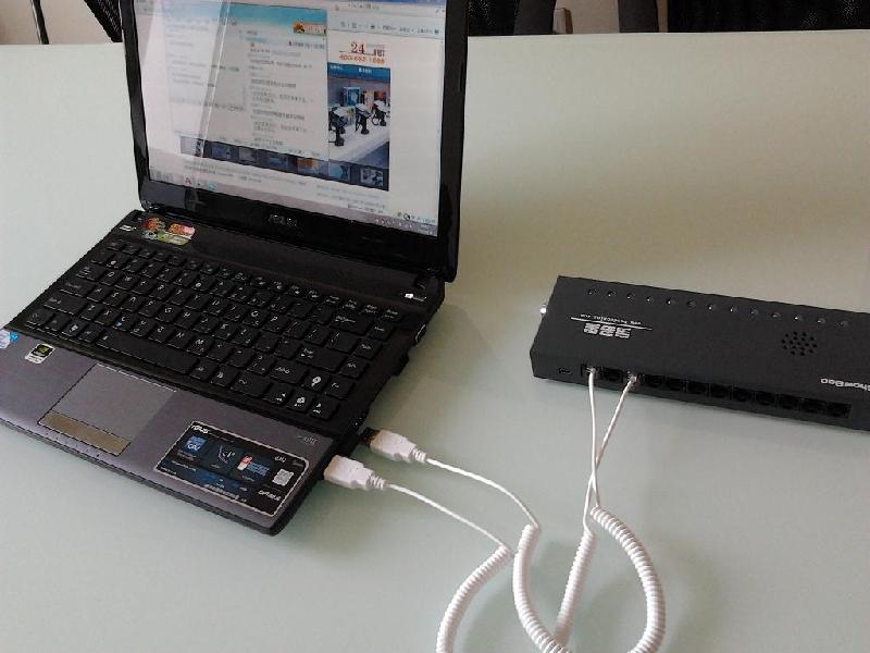 供應(yīng)一托八路筆記本電腦USB口防盜器/筆記本電腦防盜展示支座