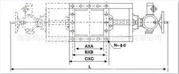 气动液动电动推杆单向双向平板闸门图片