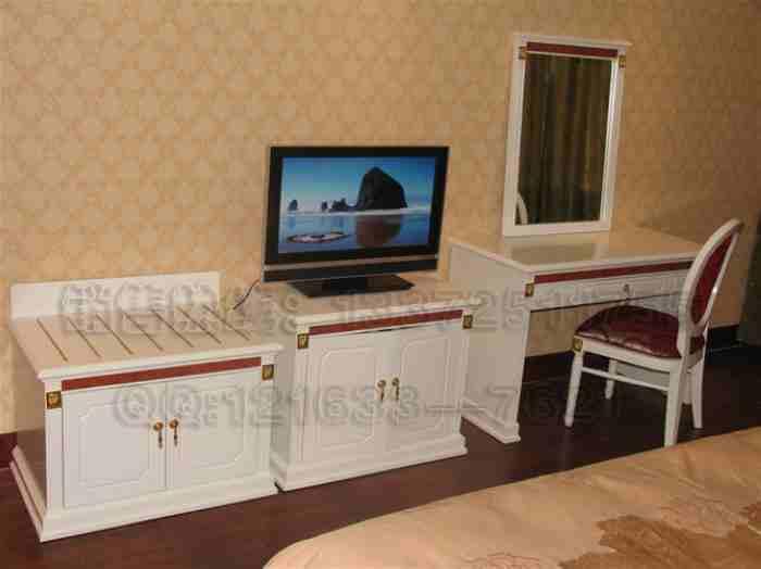 板式快捷酒店客房家具圖片