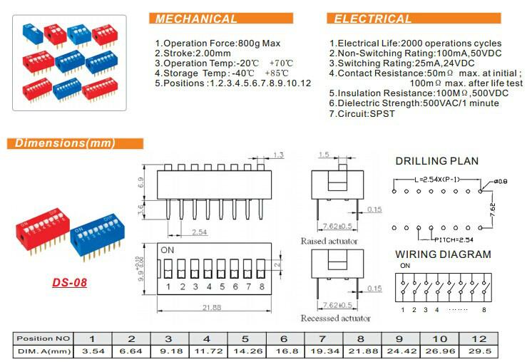 供應(yīng)進(jìn)口DS系列撥碼開關(guān)DS08LB