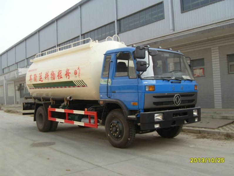 供應(yīng)東風(fēng)16-18方粉粒物料運(yùn)輸車，國四單橋散裝水泥車,20噸散裝水泥車多少