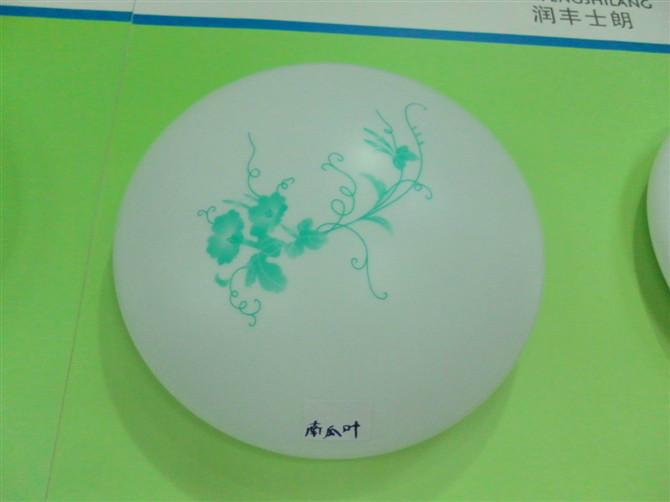 供應(yīng)中山吸頂燈燈罩印花-4255，吸頂燈燈罩配件 ，LED吸頂燈外殼