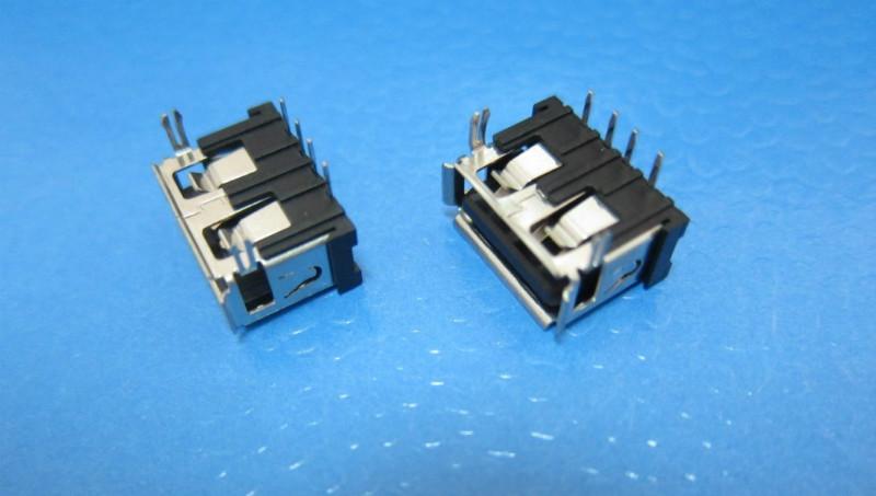 供應(yīng)短體USB10.6AF90度DIP插板后2-二腳 卷邊H6.2