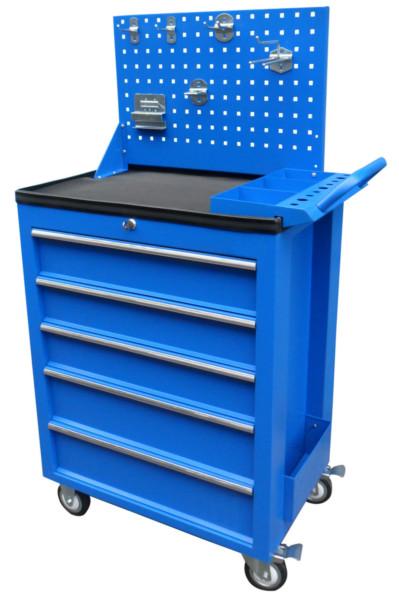 供應(yīng)工具車(chē)/帶剎車(chē)活動(dòng)輪/五抽帶鎖/H900xW600xD410mm