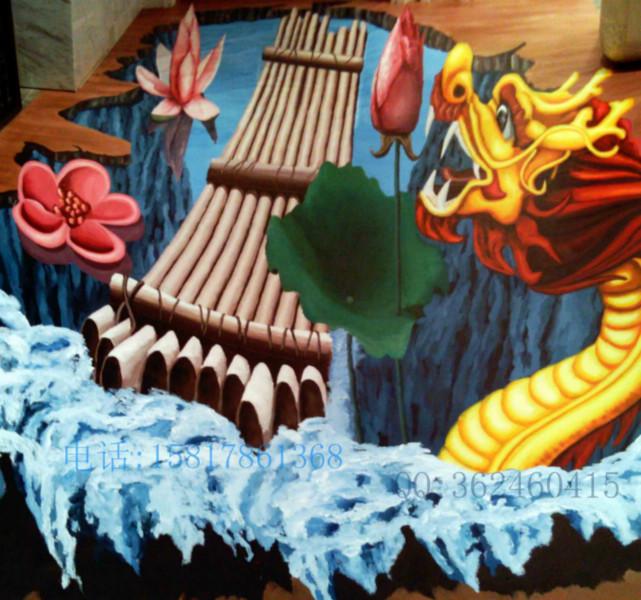 供應(yīng)佛山3D地畫，裝飾手繪畫，熒光畫，樣板房手繪畫，手繪墻畫