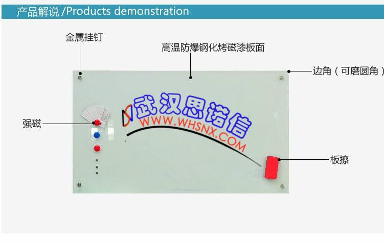 *大氣上檔次*使用會議室培訓(xùn)學(xué)校*白板-武漢磁性玻璃白板