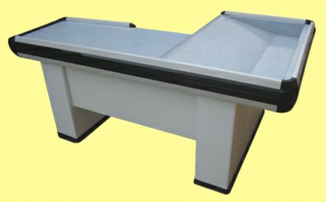 供應(yīng)整體七字型臺(tái)面大斜坡收銀臺(tái)