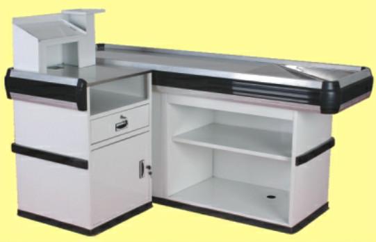 供應(yīng)整體七字型臺(tái)面大斜坡收銀臺(tái)