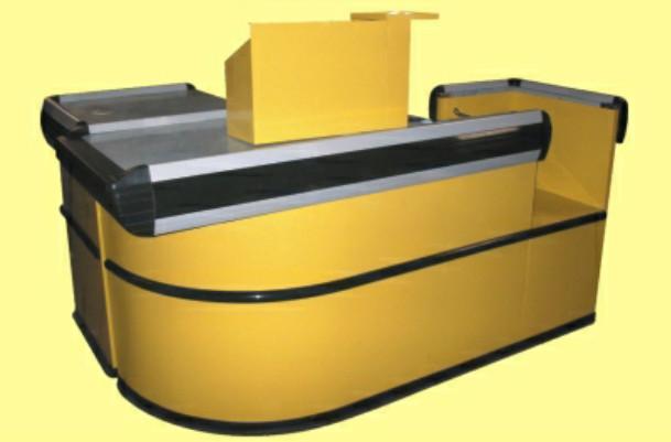 供應(yīng)整體U型收銀臺(tái)主臺(tái)臺(tái)面大斜坡