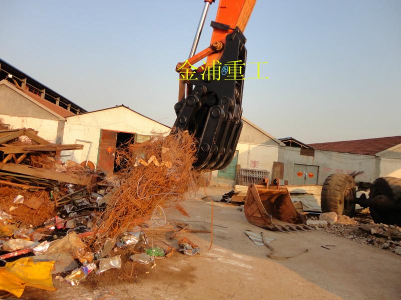 供應25噸挖掘機7爪抓鋼機夾木機