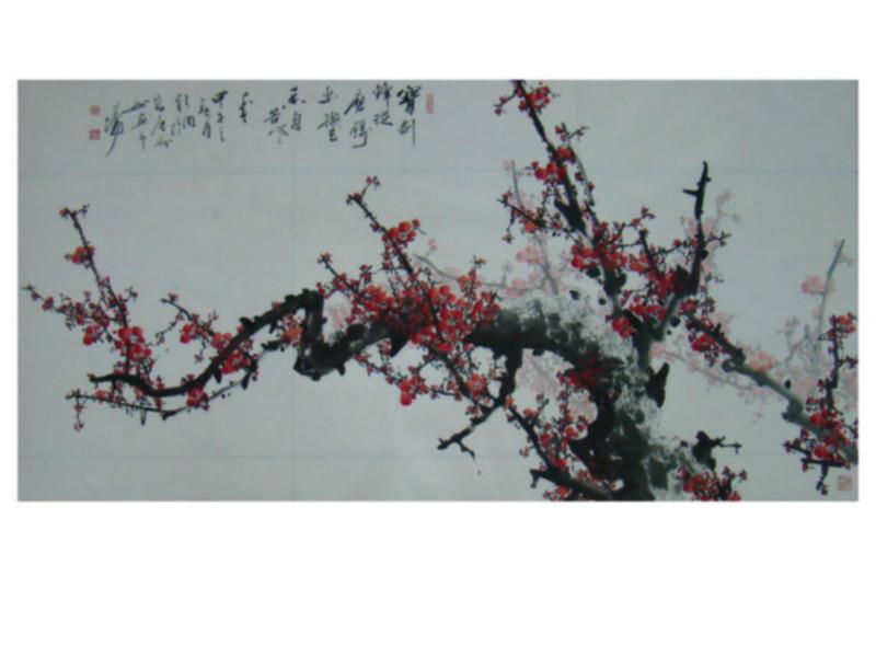 供應(yīng)長沙畫廊辦公室裝飾梅花牡丹山水畫