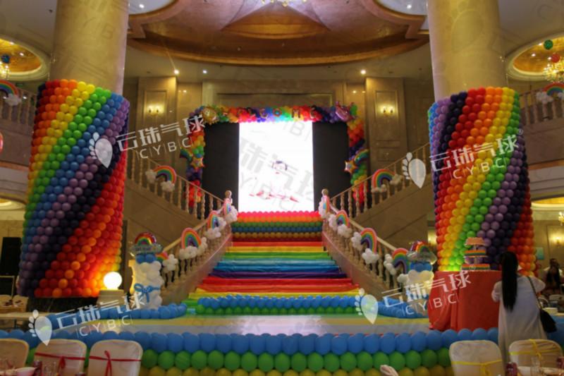 供應(yīng)寶寶宴氣球布置/彩虹主題寶寶宴，寶寶宴策劃，魔術(shù)氣球，氣球裝飾布