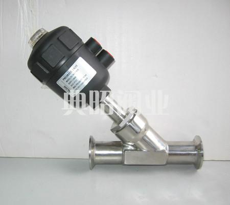 快裝式衛(wèi)生級(jí)氣動(dòng)角座閥圖片