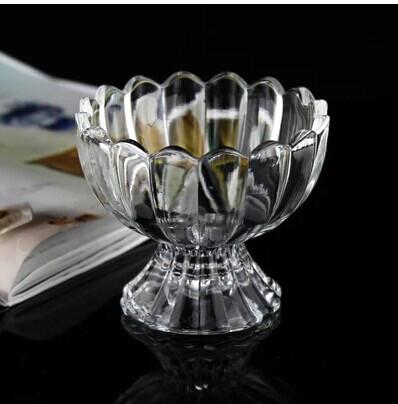 高腳蓮花玻璃杯徐州玻璃廠圖片