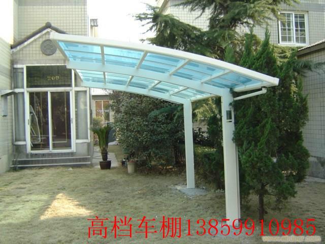 供應(yīng)品牌車(chē)棚，廈門(mén)翔安別墅車(chē)棚建設(shè)圖，廈門(mén)翔安別墅鋁合金車(chē)棚效果圖