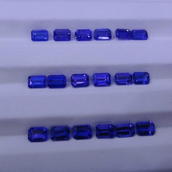 供應(yīng)天然小八角長方坦桑石裸石戒指吊墜