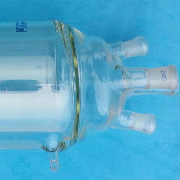 供應(yīng)雙層三口燒瓶 1000ML/24.142 筒形標準口上下小嘴