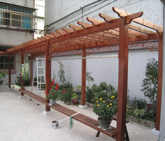 供應(yīng)蘇州市防腐木葡萄架廠家直銷，防腐木葡萄架安裝