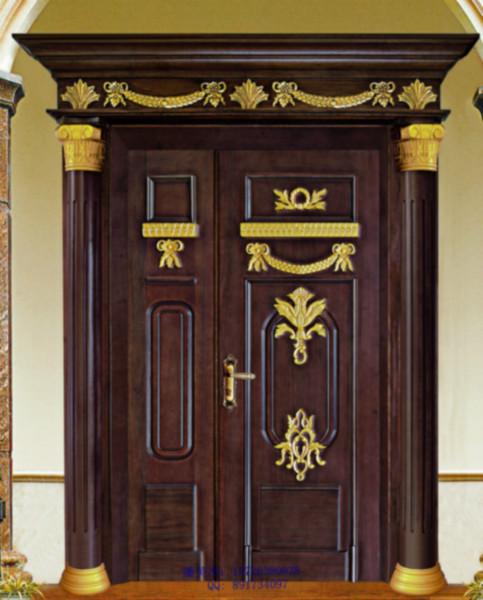 供應(yīng)萊菲克歐式仿古雙開(kāi)大門(mén)，別墅門(mén)，整裝套間原木門(mén)