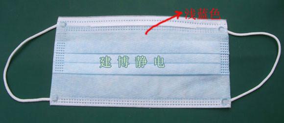 供應(yīng)藍(lán)色白色三層無紡布口罩防塵用品