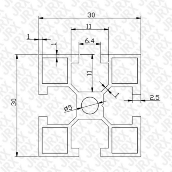 供應(yīng)3030輕型工業(yè)鋁型材l*陽極電泳