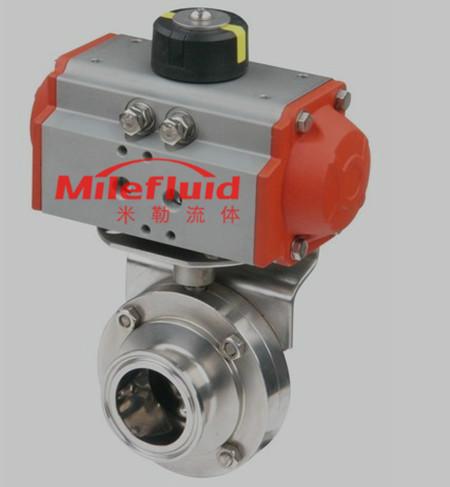 供應(yīng)衛(wèi)生級氣動(dòng)蝶閥     不銹鋼氣動(dòng)蝶閥