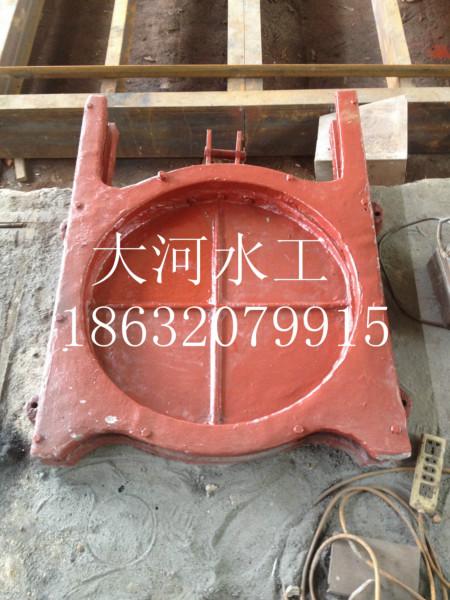 止水閘門DN300水利閘門潮門圓拍門鑄鐵拍門啟閉機(jī)閘門