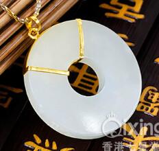供應(yīng)七星堂F款金福和田玉平安扣