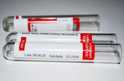 患者抽樣試管冷藏樣品訂做醫(yī)用標(biāo)簽圖片