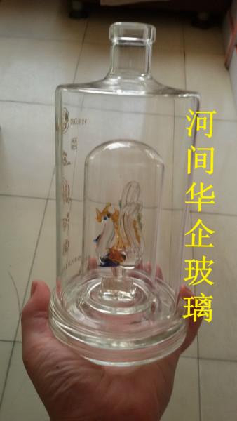 供應(yīng)金鳳手工藝吹制酒瓶，玻璃酒瓶價格，工藝酒瓶