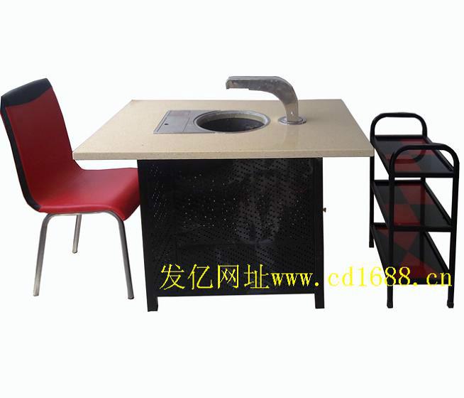 供應用于火鍋店桌椅，石英石火鍋桌定做廠家 大理石火鍋桌定做廠家