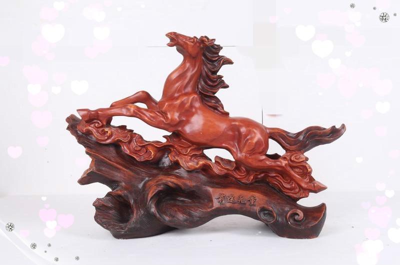 供應策馬奔騰樹脂工藝品仿玉擺件家居擺件店鋪擺件