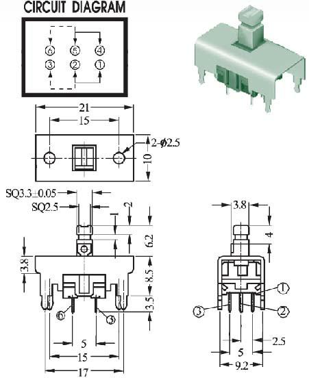 供应垂直推动开关PBM-0103