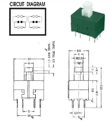 供应垂直推动开关PB-42E11图片