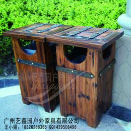 供應(yīng)戶外實木垃圾桶，可擺花垃圾桶，戶外收納箱，防腐木垃圾桶，防保* 戶外實木垃圾桶帶花盆