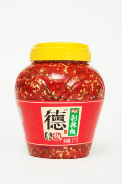 供應(yīng)湖南德有鄰剁辣椒鮮辣椒2000g