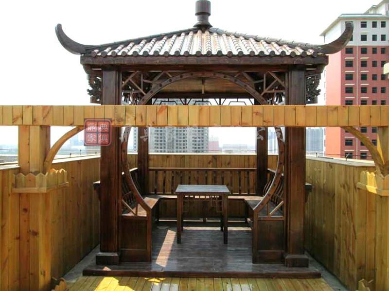 供應(yīng)實(shí)木亭子 碳化木材質(zhì) 景觀涼亭 防腐防裂 壽命長 仿古 安裝有圖